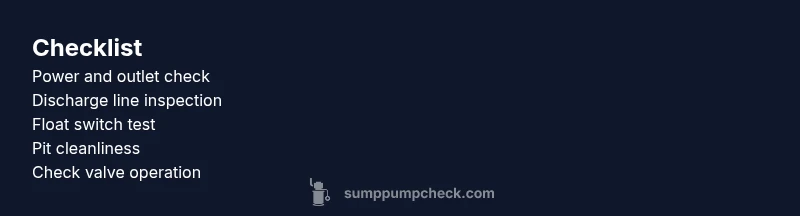 Checklist for troubleshooting water back up sump pump