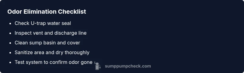 Checklist for removing basement sump pump odors