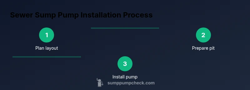 Process diagram for sewer sump pump installation