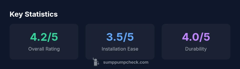 Key statistics for Everbilt sump pump basin performance