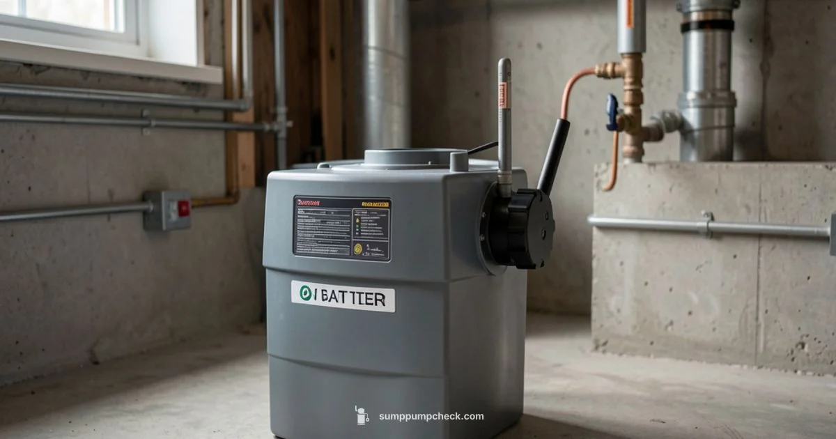 Maintenance Free Battery - Sump Pump Check