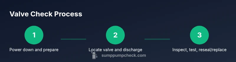 Valve check process infographic