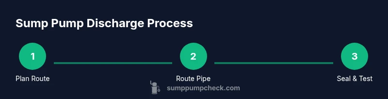 Process diagram for discharging sump pump outside