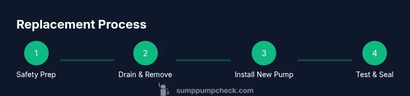Process diagram for ejector pump replacement