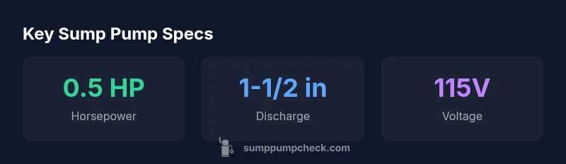 Infographic showing Zoeller M53 Mighty Mate specs