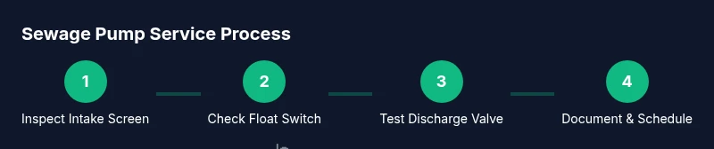 Process diagram of sewage pump service workflow