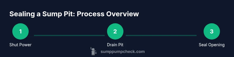 Process diagram of sealing a sump pit