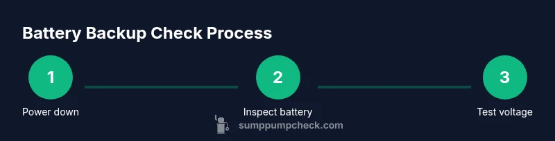 Process diagram for checking sump pump battery backup