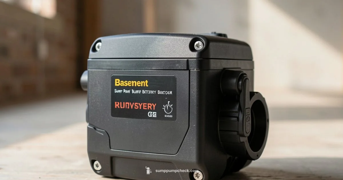 Battery Backup Setup - Sump Pump Check