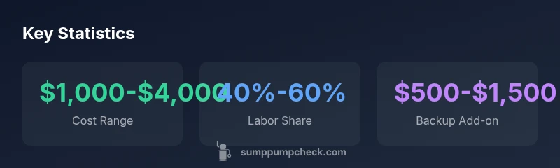 Infographic showing crawl space sump pump cost statistics