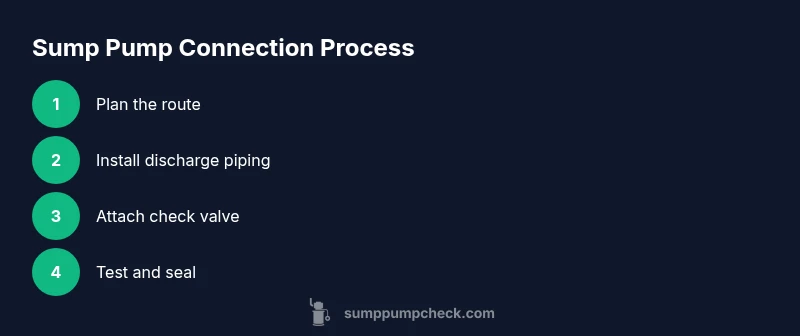 Process flow of sump pump connection steps