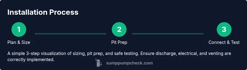 Process infographic: steps to install a sump pump