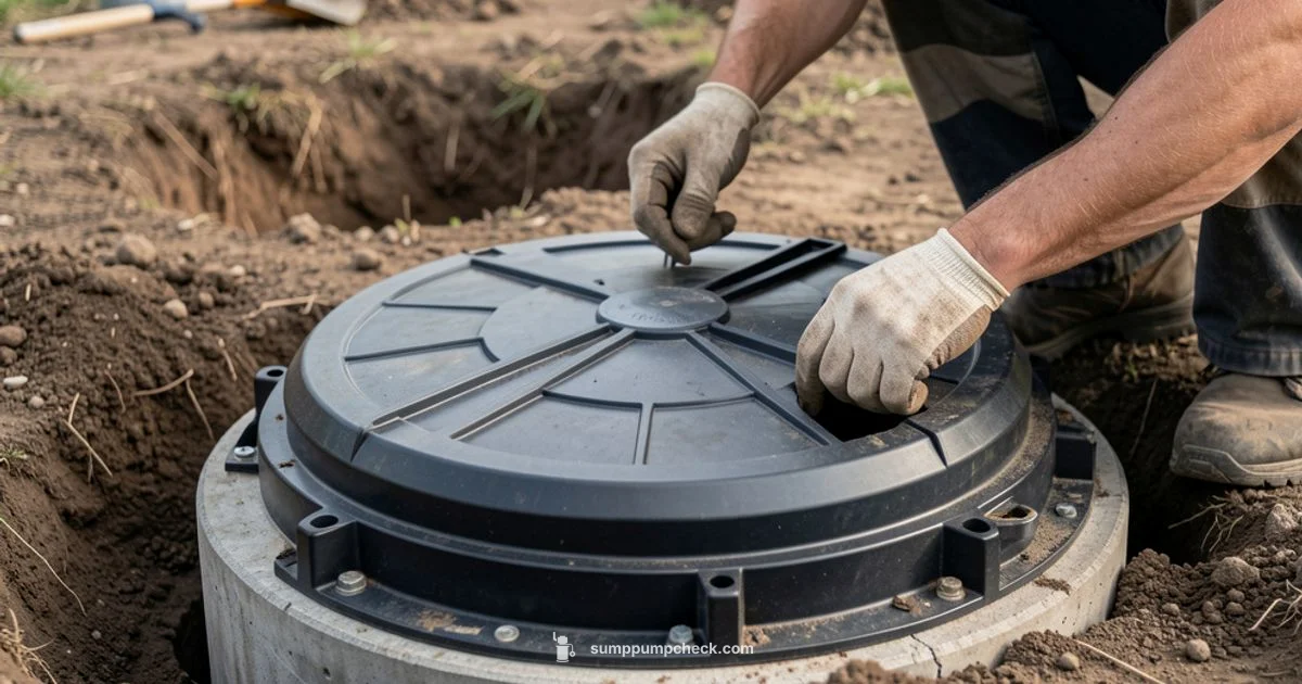 Sump Pump Cover Install - Sump Pump Check