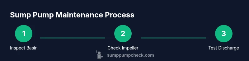 Infographic showing steps for sump pump maintenance