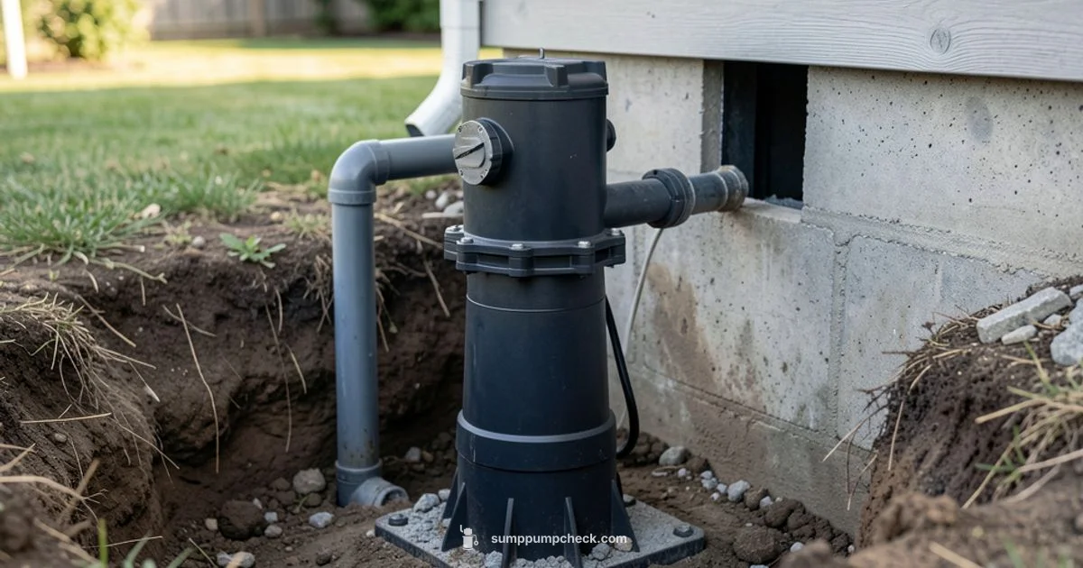 Exterior Sump Setup Exterior Sump Setup - Sump Pump Check