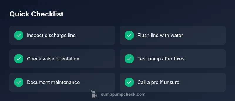 Checklist for fixing a clogged sump pump drain