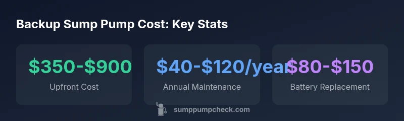 Infographic showing backup sump pump cost ranges