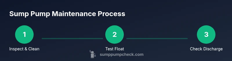 Tailwind infographic showing sump pump maintenance steps.