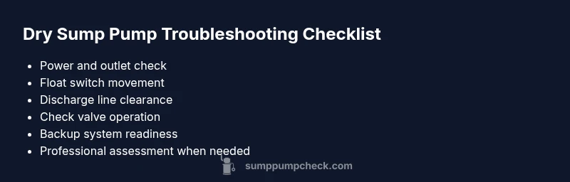 Checklist for troubleshooting a dry sump pump