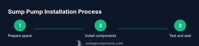 Process diagram of sump pump installation