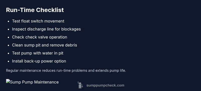 Checklist for sump pump troubleshooting