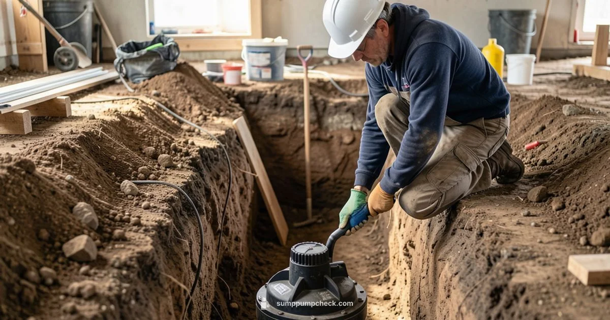 Sump Pump Trench Guide - Sump Pump Check
