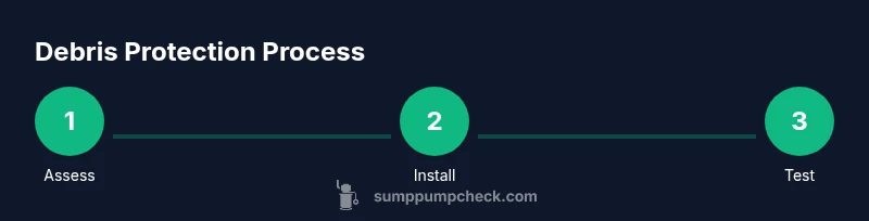 Process diagram for debris protection installation steps