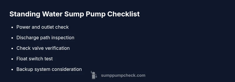 Checklist infographic for sump pump troubleshooting