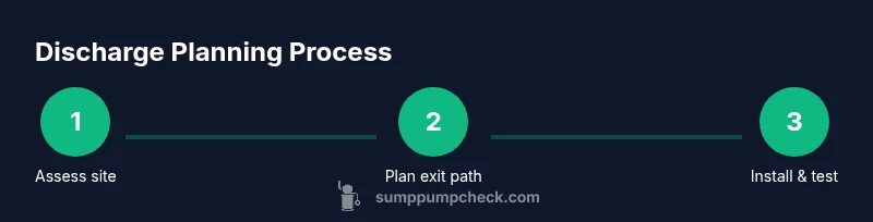 Process diagram for planning sump pump discharge away from house