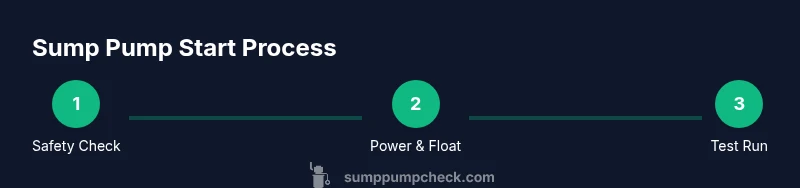 Process diagram for starting a sump pump
