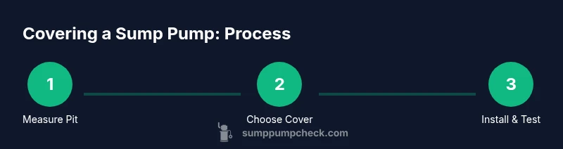 Process diagram for covering a sump pump