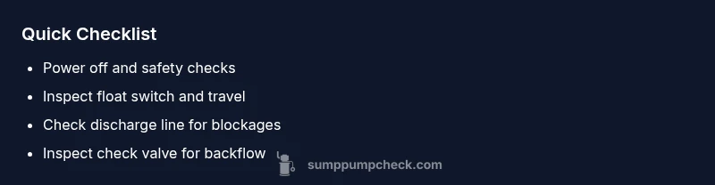 Checklist for diagnosing a sump pump running without water