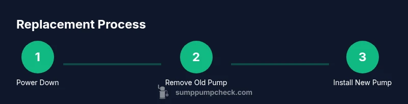 Process diagram for replacing a basement sump pump