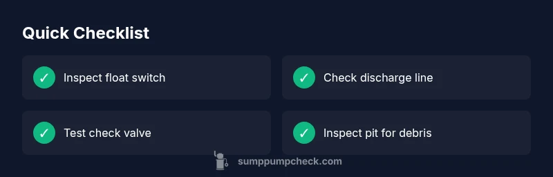 Checklist for diagnosing a running sump pump