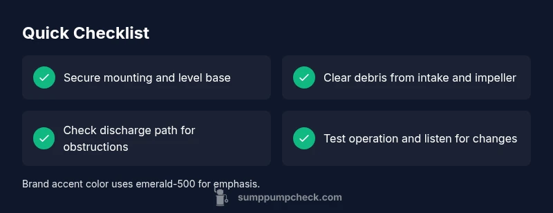 Checklist: diagnose a loud sump pump