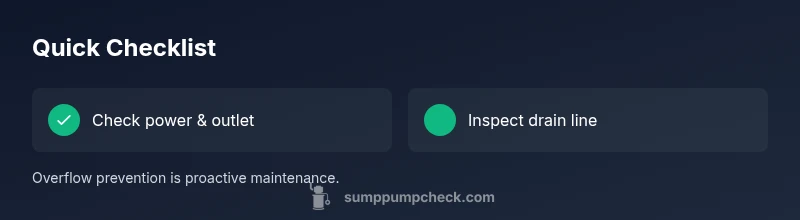 Overflow prevention checklist for sump pump system